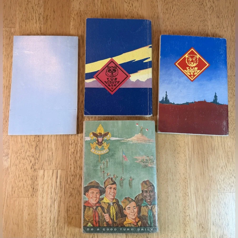 Vintage Boy Scouts Book Lot 4 Wolf Bear Cub Scout 1954 1967 Handbook 1969